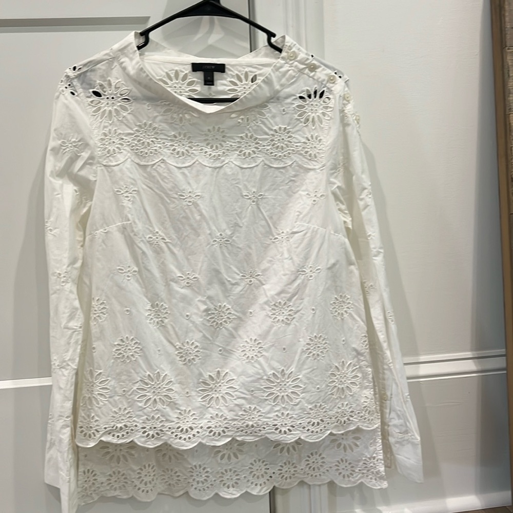 Jcrew tunic eyelet shirt. Sz 6
